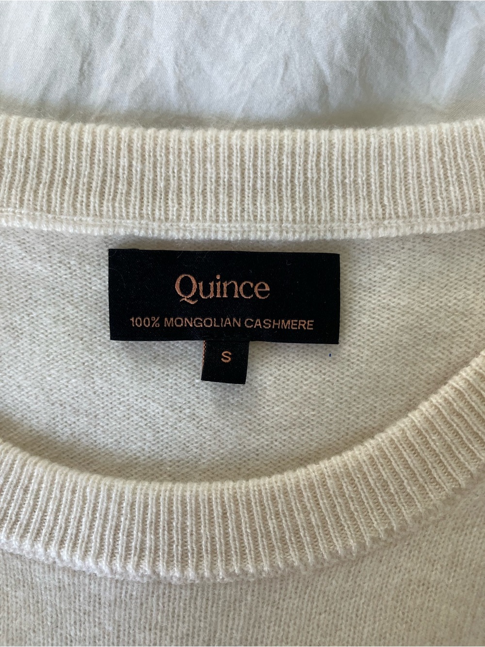 Quince Ivory Crewneck Cashmere Pullover - Picture 2 of 2